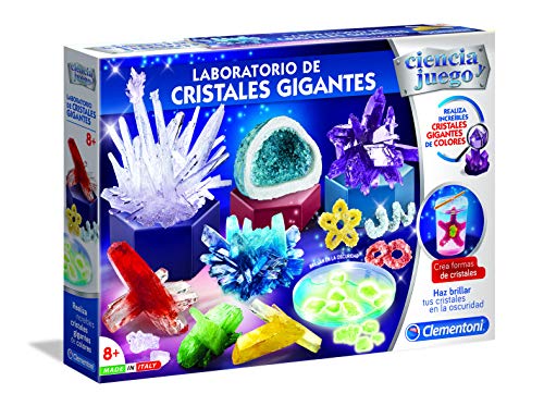 Clementoni-55322 - Laboratorio de Cristales Gigantes - juego científico a partir de 8 años