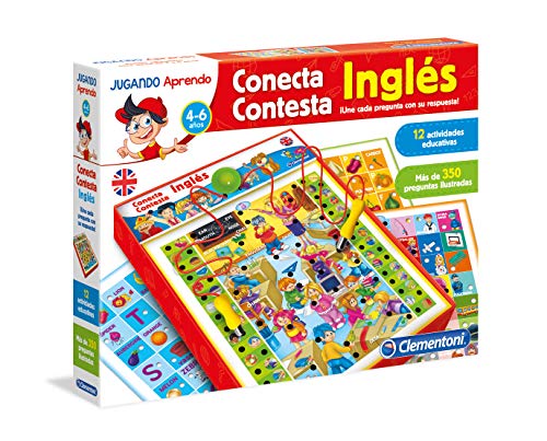 Clementoni-65381 - Conecta-Contesta Inglés - juego educativo electrónico a partir de 5 años