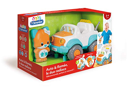 Clementoni- Auto & Roméo - Coche teledirigido (versión Francesa, a Partir de 2 años), Multicolor (52514)