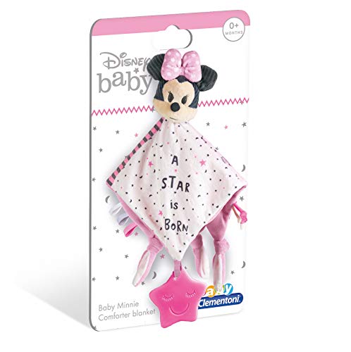 Clementoni Clementoni-17344-Disney Baby Minnie - Manta Suave para bebés de 0 Meses y Mayores, Lavable a máquina, Juguete Educativo para niños pequeños, Multicolor, Talla única
