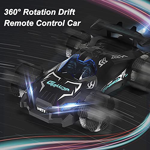 Coche Teledirigido para Niños, BMSARE 2,4GHz Coche Teledirigidos con Luz LED, 360° Rociar Deriva Coche con Batería Recargable, 4x4 Alta Velocidad 20km/h RC Coche para Niños Regalo Cumpleaños