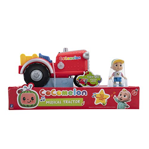 Cocomelon Figura de Tractor Musical con Sonidos y Granjero Exclusivo JJ