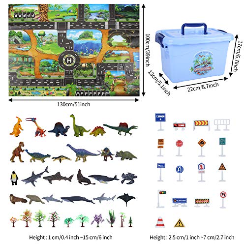 Colmanda Dinosaurios Juguetes, 54 Piezas Juguete de Mini Dinosaurio Figuras Juguete del Dinosaurio para Dinosaurios Juguetes la Fiesta de Dnosaurios