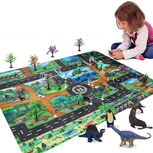 Colmanda Dinosaurios Juguetes, 54 Piezas Juguete de Mini Dinosaurio Figuras Juguete del Dinosaurio para Dinosaurios Juguetes la Fiesta de Dnosaurios