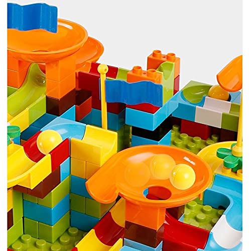 Compatible con DUPLO Classic LEGO, NLR FUN Marble Run Track Building Set, para niños de 3 a 9 años, 100 unidades