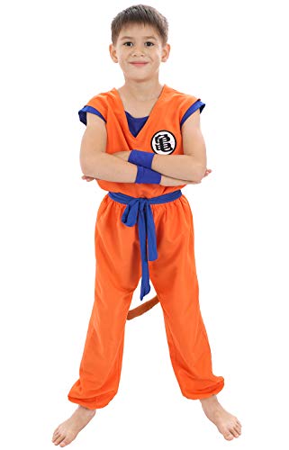 CoolChange Disfraz de Son Goku para niños | Traje de Entrenamiento en el Duende Tortuga | Talla: 110