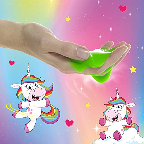 CRAZE Magic Slime Unicorn XXL con Figura de Unicornio Surprise de 600 ml con Purpurina en Lata 34392, Preciosos Efectos de Purpurina