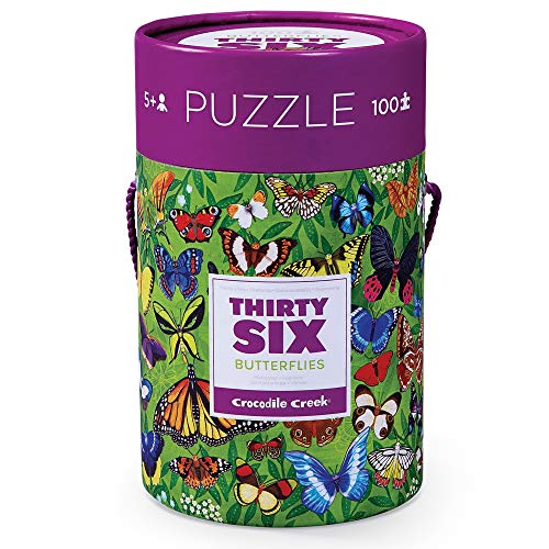 Crocodile Creek – Treinta y Mariposas 100Piece Jigsaw Puzzle en Canister Puzzle
