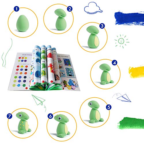 CROSOFMI Plastilina Arcilla Polimerica para Modelar Secado al Aire 24 Colores Pasta para Modelar sin Horno Herramientas Accesorios Set Manualidades Niños y Niñas Mayores de 3 Años