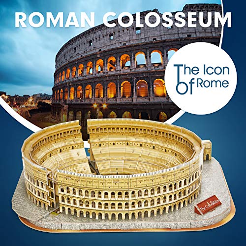 CubicFun National Geographic Puzzle 3D Coliseo Romano Rompecabezas 3D Modelo Kit de Construcción con Folleto para Adultos Niños, 131 Piezas