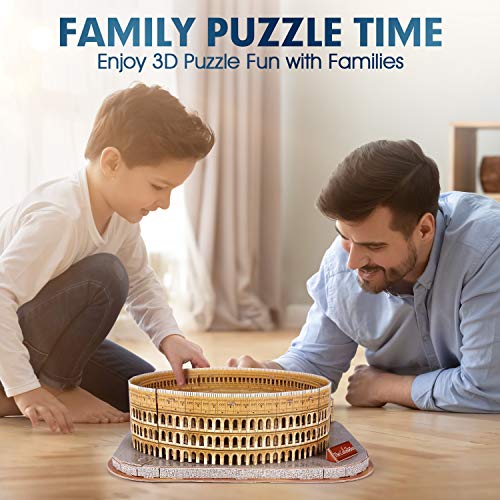 CubicFun National Geographic Puzzle 3D Coliseo Romano Rompecabezas 3D Modelo Kit de Construcción con Folleto para Adultos Niños, 131 Piezas