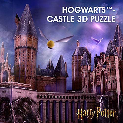 CubicFun Puzzle 3D Harry Potter Hogwarts Castillo Escuela de Brujería y Hechicería Kits de Construcción Modelo, DIY Juguetes 3D Rompecabezas Regalos para Adultos y Niños, 197 Piezas