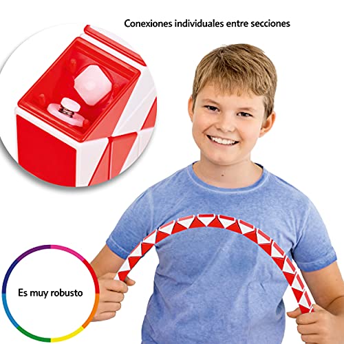 CUBIDI Serpiente mágica con Bloques, Juegos de Rompecabezas, cumpleaños, pequeños obsequios para Unisex Adultos Rojo 24