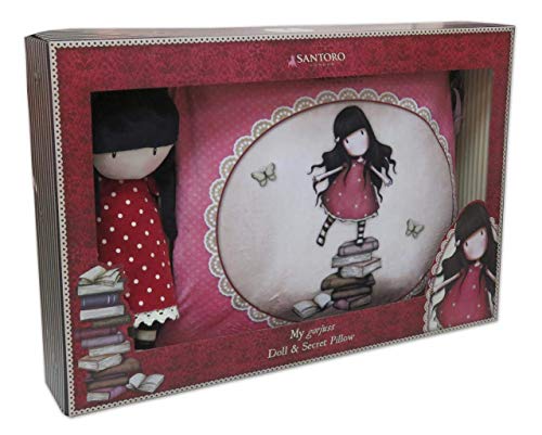 CYP- Set de Regalo muñeca y cojin Secreto Gorjuss New Heights 48x8,5x32 cm, Multicolor (CK-10R-G)