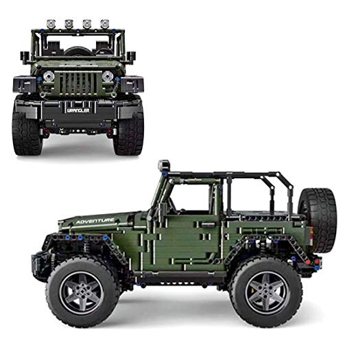 DAN DISCOUNTS Bloques de construcción de coche para Jeep Wrangler Rubicon 2096 bloques de construcción 1:8 Off-Roader modelo técnica compatible con Lego