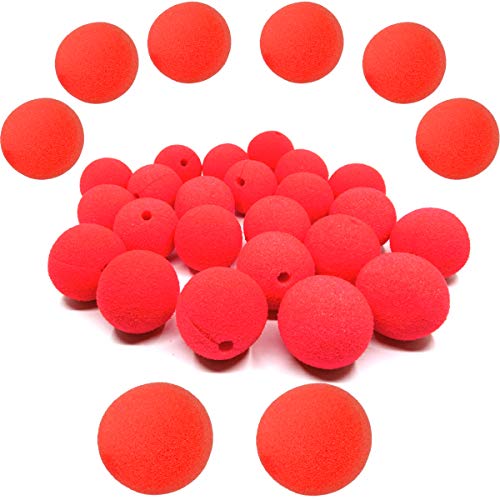 dancepandas Espuma Clown Nose, 50 Piezas Red Nariz de Payaso Divertido Halloween Costume Party