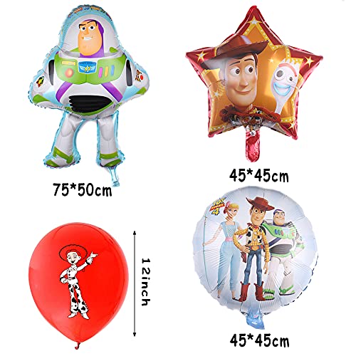 Decoración de Fiesta de Cumpleaños Toy Story 23 Piezas Cumpleaños Globos de Toy Story Globos de Aluminio para Niños Decoraciones de Fiestas temáticas