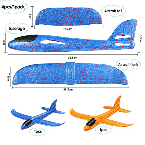Dekewe Avion Planeador De Espuma,Aviones Juguete, Glider Aviones, AvióN De Lanzamiento Juguetes para NiñOs, Juguete Volador para NiñOs como Regalo