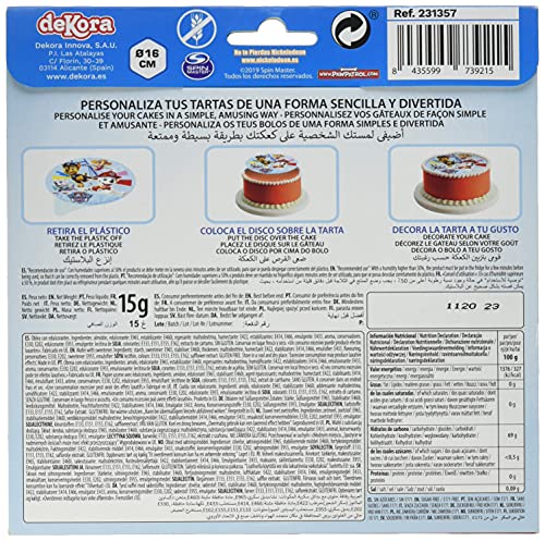 Dekora-Disco para Tarta de la Patrulla Canina 16 cm, multicolor, (231357)
