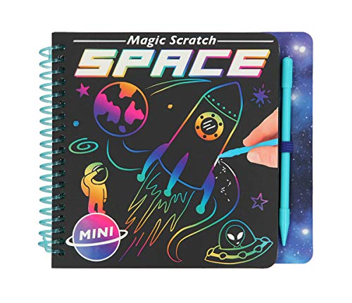 Depesche-DP-0011404 Magic Scratch Book, Space, Aprox. 15,3 x 13,3 x 1,8 cm Color (11404)