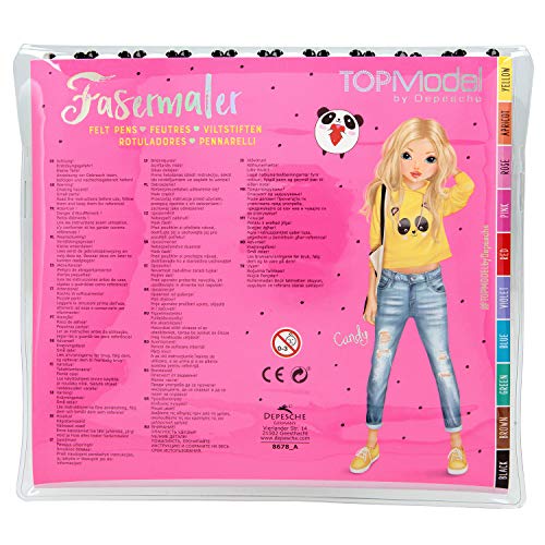 Depesche Rotulador 8678 TOPModel Candy Cake (10 colores, en estuche, aprox. 1,5 x 18,3 x 16,5 cm)