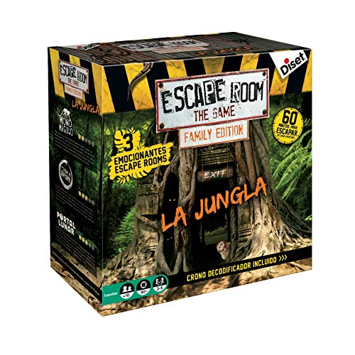 Diset - Escape Room The Jungle family edition - Juego de mesa familiar a partir de 10 años