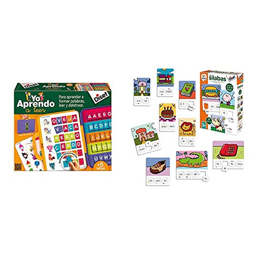 Diset - Yo aprendo a Leer - Juego Educativo a Partir de 5 años + Aprendo 5 años Juguete educativos Las Silabas (68962)