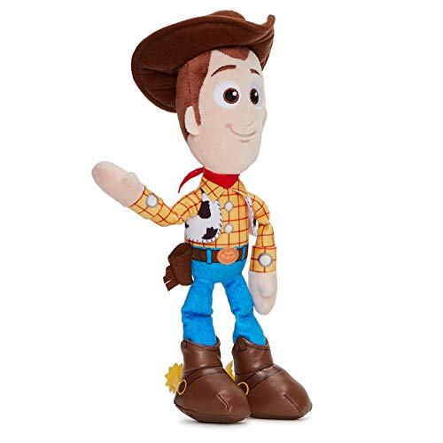 Disney 37267 Pixar Toy Story 4 Woody Soft Doll en Caja de Regalo 25 cm, Color Azul
