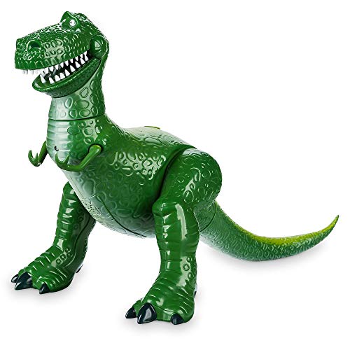 Disney Store: Rex, Figura de acción de Toy Story con Voz e interactiva, 30 cm, más de 11 Frases en inglés, Habla con Otras Figuras, Cuello, Boca, Patas y Cola articuladas, Mayores de 3 años