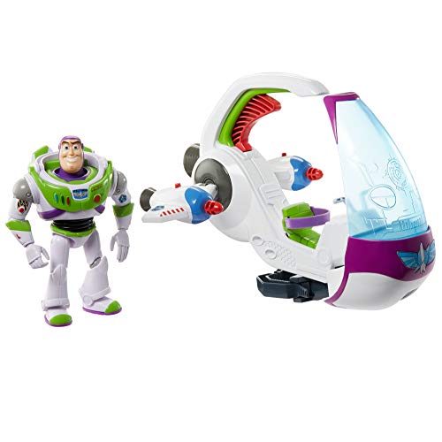 Disney Toy Story Nave Espacial de Buzz Lightyear, nave de juguete con figura de acción (Mattel GRG28)