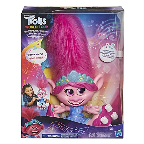 DreamWorks Trolls World Tour - Muñeca interactiva con pelo móvil, para niñas y niños a partir de 4 años