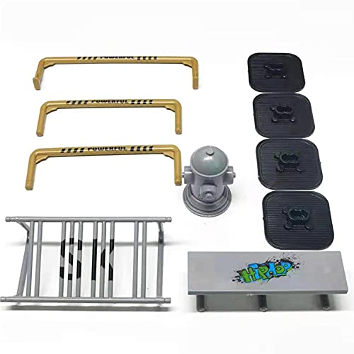 DRXX Finger Skate Park Kit, Mini Finger Toy Set, Finger Skateboard Ramp Set, Skate Park Kit Que Incluye Park, Vitality Board, Pantalones, Bicicleta, Monopatín, Accesorios