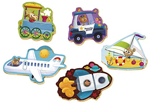 Educa - Baby Puzzles Vehículos. Set de 5 Puzzles Infantiles Progresivos de 3 a 5 piezas. A partir de 24 meses. Ref. 18059