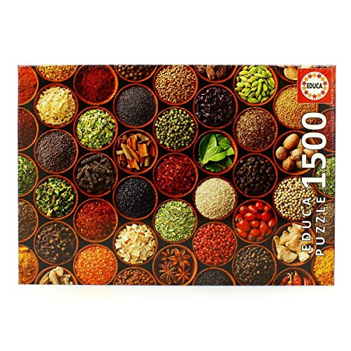 Educa Borras - Genuine Puzzles, Puzzle 1.500 piezas, Especias y condimentos (17666)