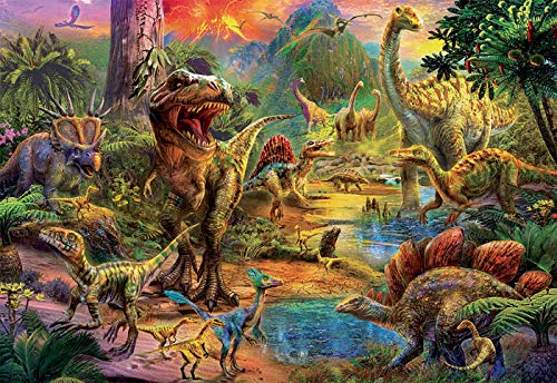 Educa - Tierra de Dinosaurios Puzzle, 1000 Piezas, Multicolor (17655)