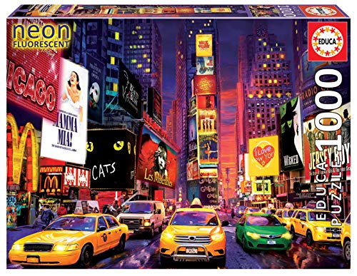 Educa - Times Square, New York ´Neon´ Puzzle, 1000 Piezas, Multicolor (18499)