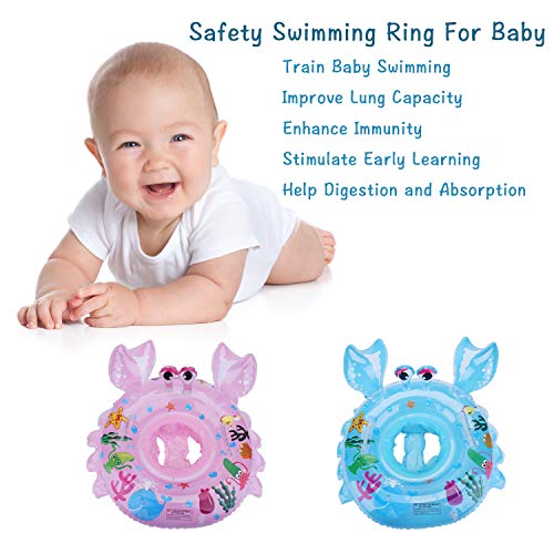 EKKONG Flotador Bebé, Flotador Inflable para Bebé, Anillo de Natación para Bebés, Piscina Hinchables Niños con Asiento 6 a 48 Meses