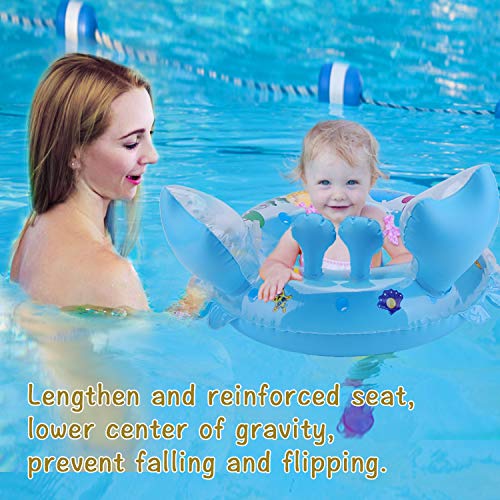 EKKONG Flotador Bebé, Flotador Inflable para Bebé, Anillo de Natación para Bebés, Piscina Hinchables Niños con Asiento 6 a 48 Meses