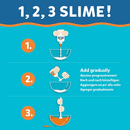 Elmer’s Kit Slime con Purpurina, pegamento morado y azul + 2 botellas de activador líquido mágico, 4 unidades