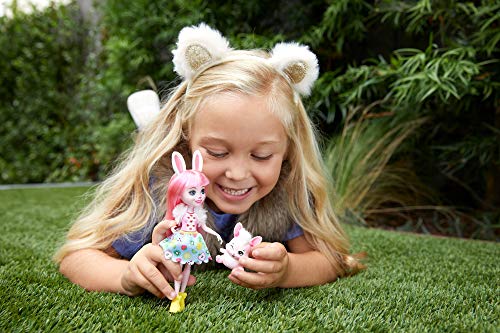 Enchantimals Bree Bunny y Twist, muñeca con Mascota (Matty FXM73) + Muñeca Tamika Tree Frog con Mascota Burst (Mattel GFN43)
