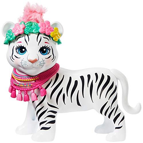 Enchantimals Muñeca Tadley Tiger con mascota Kitty White Tiger y accesorios (Mattel GFN57)