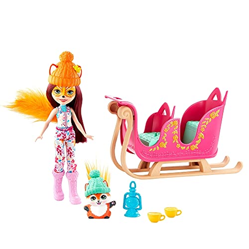 Enchantimals SNOWTASTIC SLED con MUÑECAS Felicity Fox Y Flick (Mattel GJX31)