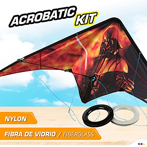 Eolo - Cometa acrobática, Cometa Star Wars, 125x90 cm, 2 asas redondas, diseño Star Wars, Pop Up, Cometas para niños, + 6 años, Juegos de exterior, Juegos para niños, CB Toys (43150)