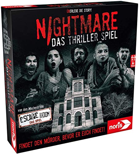 Escape Room Das Spiel - Set de mesa de Pesadilla (juego de Thriller a partir de 16 años, 2 pegatinas Escape y 1 póster de ilusión óptica)
