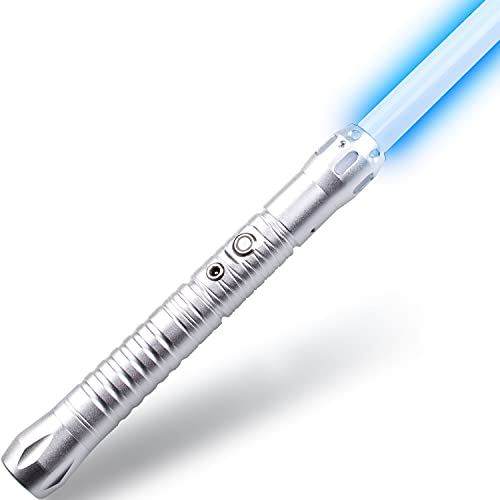 Espada Láser Luminosa – Sable Láser Luminoso - Listo Para El Combate - 11 Colores Y Sonidos Realistas – Lightsaber De Aluminio - Hoja De Alta Resistencia Desarmable - Cyberblade Alphagrip Silver