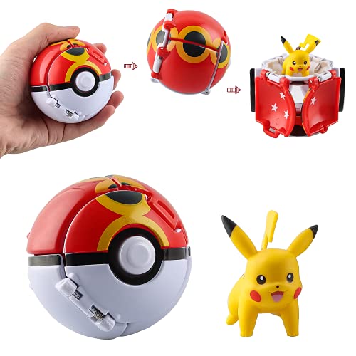 Esportic Poké Bolas Pokéball, Ball figuritas Poké Bolas Pokéball, Poké Bolas, Bola con Figuras Toys para niños