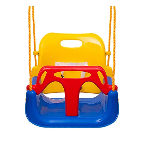 EXTSUD 3 En 1 Columpios Infantiles para Bebés Niños con Silla Convertible en Asiento de Seguridad, Carga Máx. 150 KG, para Casa Jardín Interiores o Exteriores (Azul)