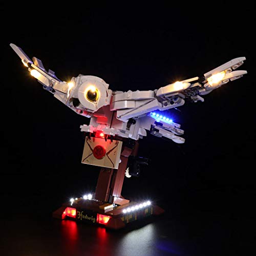 FADF Juego de luces LED para Lego Harry Potter Hedwig el búho, kit de iluminación compatible con Lego 75979 (modelo Lego no incluido)