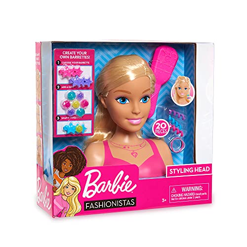 Famosa- Busto Barbie Básico Fashionistas, incluye 20 accesorios (BAR28000)