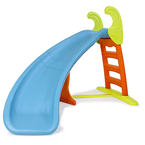 FEBER - Slide Curve con agua, tobogán Curvo equipado con conexión de agua, colores luminosos, escaleras antideslizantes, resistente y seguro para los pequeños a partir de 3 años, FAMOSA (800008359)